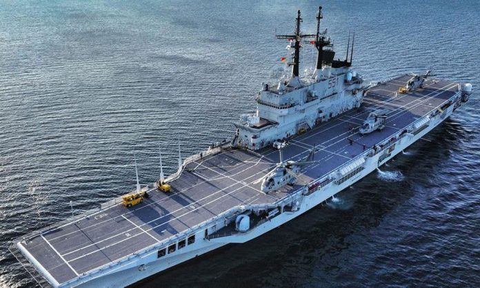 TNI AL Punya Kapal Induk Pertama Bernama KRI Sriwijaya